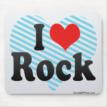 Eu amo a rocha mousepads