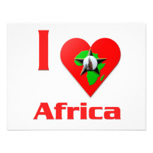Eu amo África Convites Personalizados