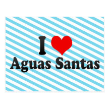 Eu amo águas Santa, Portugal Cartao Postal