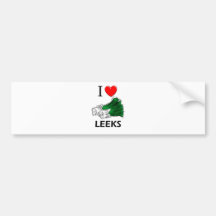 Eu amo alho-porros adesivos