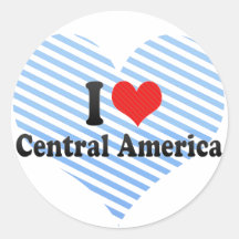 Eu amo América Central Adesivo Em Formato Redondo
