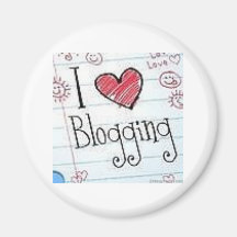 Eu amo Blogging! Imãs De Refrigerador