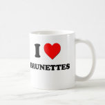 Eu amo Brunettes Caneca
