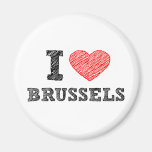 Eu amo Bruxelas Imã De Refrigerador