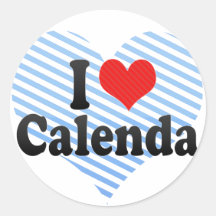 Eu amo Calenda Adesivo