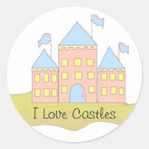 Eu amo castelos adesivo