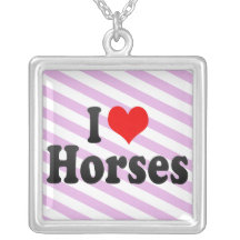Eu amo cavalos bijuterias personalizadas