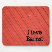 Eu amo celeiros mousepads