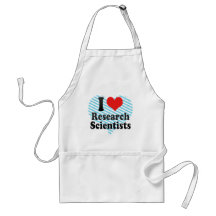 Eu amo cientistas da pesquisa aventais