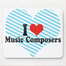 Eu amo compositores da música mousepad