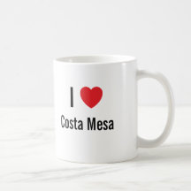 Eu amo Costa Mesa Caneca