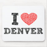 Eu amo Denver Mousepads