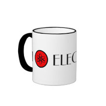 Eu amo elétrons canecas