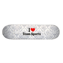 Eu amo esportes de equipe skates personalizados
