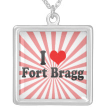 Eu amo Fort Bragg, os Estados Unidos Colares Personalizados