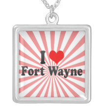 Eu amo Fort Wayne, os Estados Unidos Colares