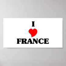 Eu amo France Posteres