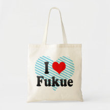 Eu amo Fukue, Japão. Aisuru Fukue, Japão Bolsas Para Compras