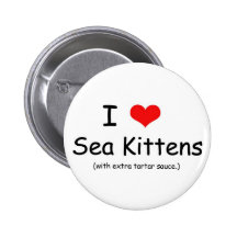 Eu amo gatinhos do mar boton