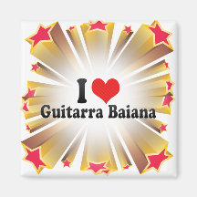 Eu amo Guitarra Baiana Imãs De Refrigerador