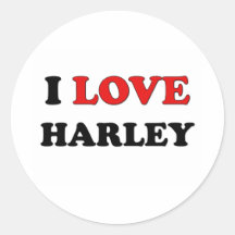 Eu amo Harley Adesivos Em Formato Redondos
