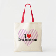Eu amo inspectores da droga bolsa de lona