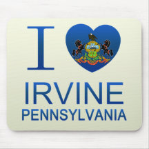 Eu amo Irvine, PA Mouse Pads