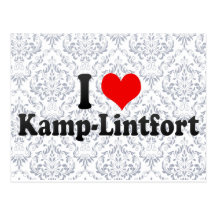 Eu amo Kamp-Lintfort, Alemanha Cartao Postal