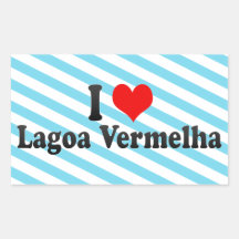 Eu amo Lagoa Vermelha, Brasil Adesivo Retângular