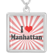 Eu amo Manhattan, os Estados Unidos Colar Personalizado