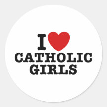 Eu amo meninas católicas adesivo