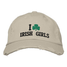 Eu amo meninas irlandesas o chapéu bordado boné bordado