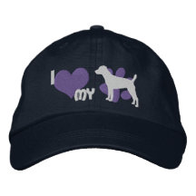 Eu amo meu azul bordado Terrier do chapéu de Patte Bonés Bordados