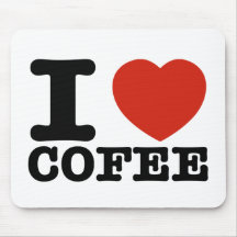 Eu amo meu café quente mousepads