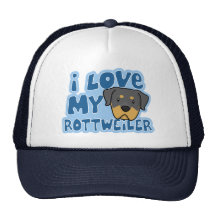 Eu amo meu chapéu de Rottweiler Bonés