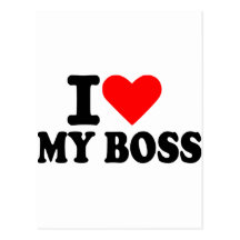 Eu amo meu chefe cartões postais