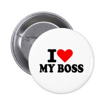 Eu amo meu chefe pins