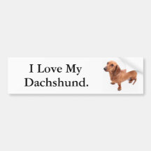 Eu amo meu Dachshund #2 Adesivos