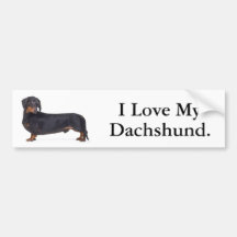 Eu amo meu Dachshund Adesivo