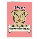 Eu amo meu Dogue de Bordéus Cartao