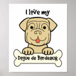 Eu amo meu Dogue de Bordéus Impressão