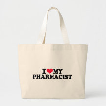 Eu amo meu farmacêutico bolsa