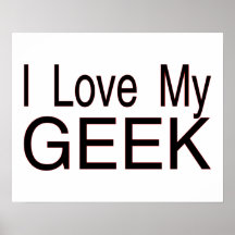 Eu amo meu geek pôsteres