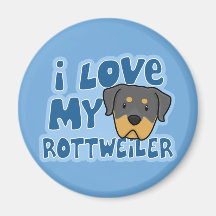 Eu amo meu ímã de Rottweiler Imãs