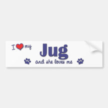 Eu amo meu jarro (o cão fêmea) adesivos