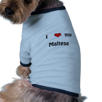 Eu amo meu maltês roupas para animais de estimação