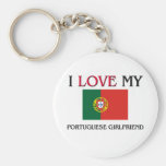 Eu amo meu namorada português chaveiros