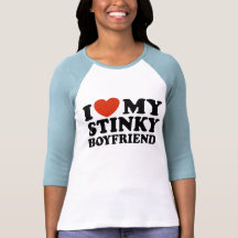 Eu amo meu namorado fedido t-shirts