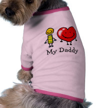 eu amo meu pai camiseta para cães