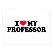 Eu amo meu professor cartões postais